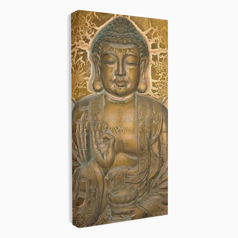 Tablou canvas cu tablou canvas cu figura lui buddha, fara rama, pe sasiu de lemn